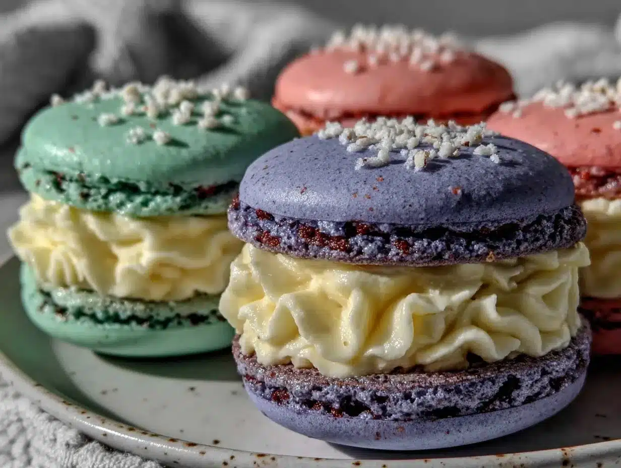 Easter egg macarons preparation steps