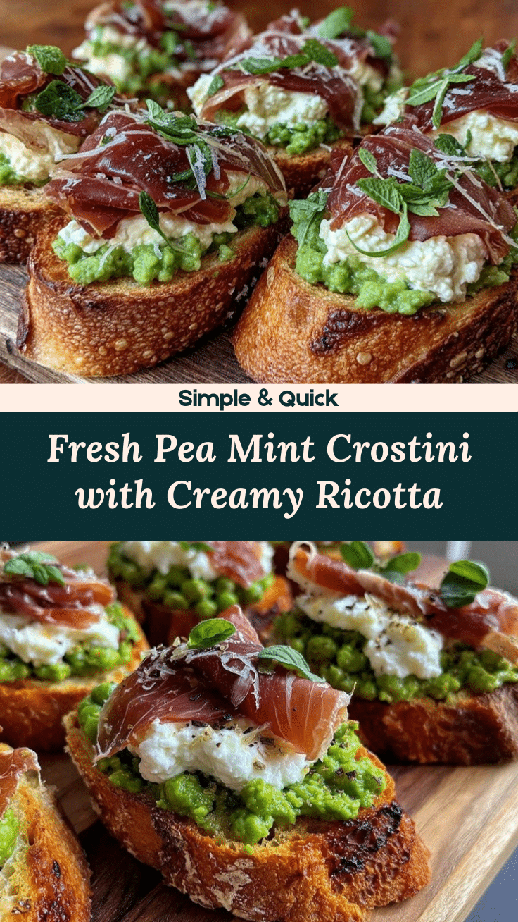 fresh pea and mint crostini recipe