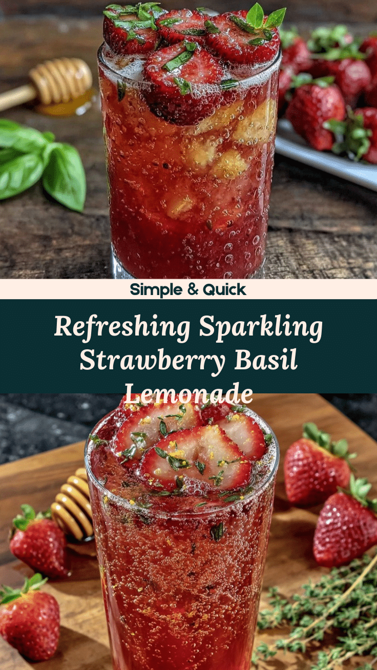 fresh sparkling strawberry basil lemonade recipe