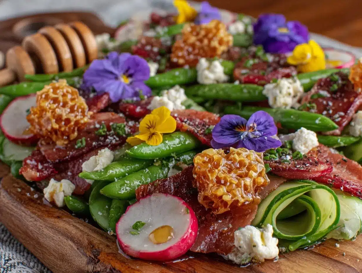 fresh spring garden charcuterie board preparation steps