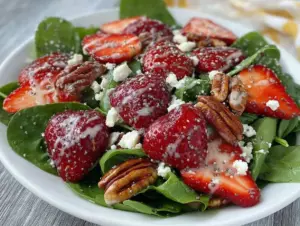 Fresh Strawberry Spinach Salad - featured image