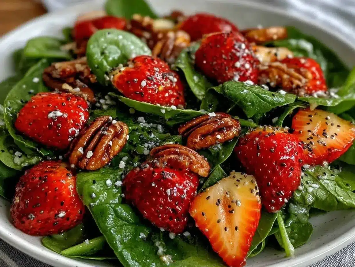 Fresh Strawberry Spinach Salad preparation steps