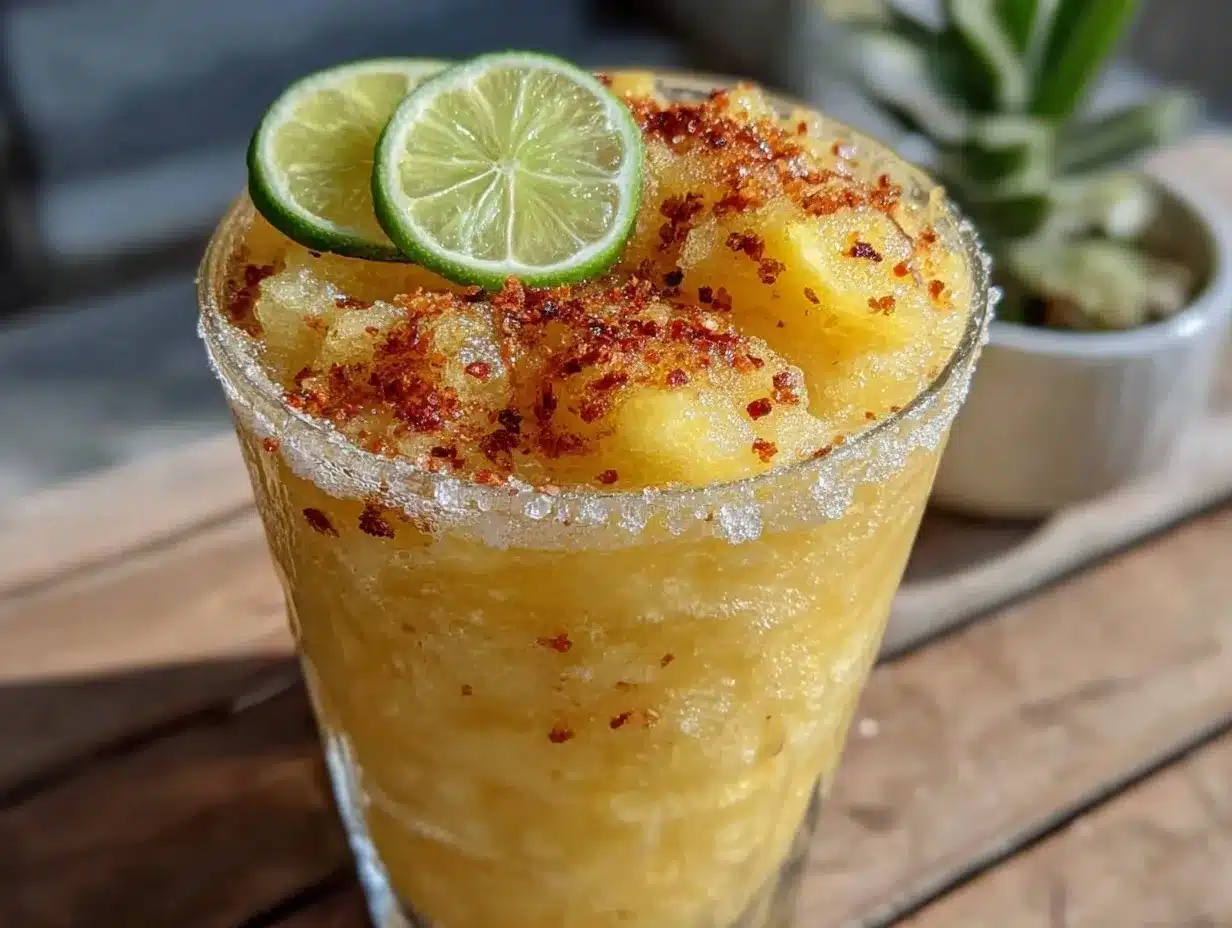 Frozen Mango Coconut Rum Slushie preparation steps