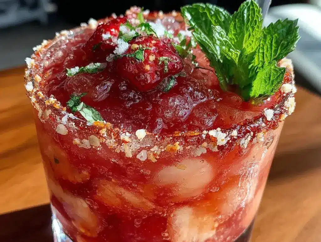 frozen strawberry lemonade slushie - featured image