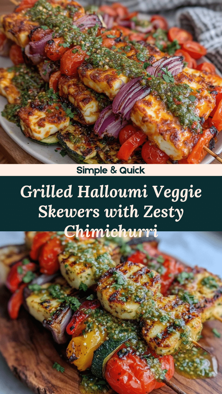 grilled halloumi veggie skewers recipe