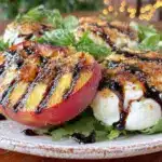 grilled peach and burrata salad - featured image