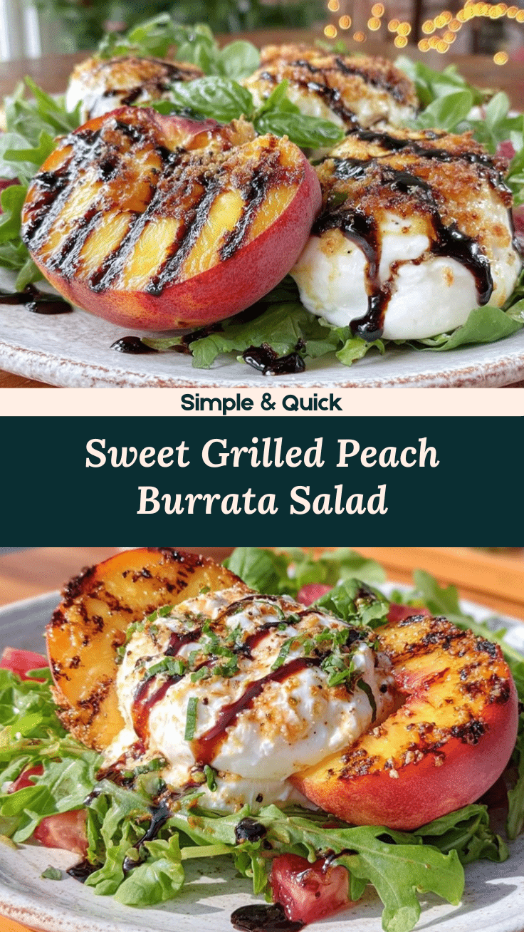 grilled peach and burrata salad recipe
