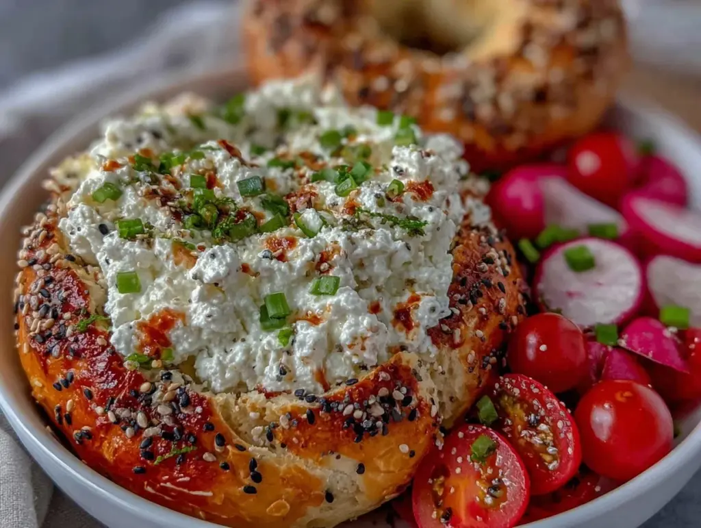 healthy cottage cheese breakfast bowl - featured image