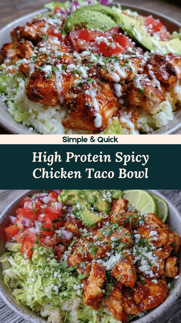 healthy high protein chicken taco bowl recipe