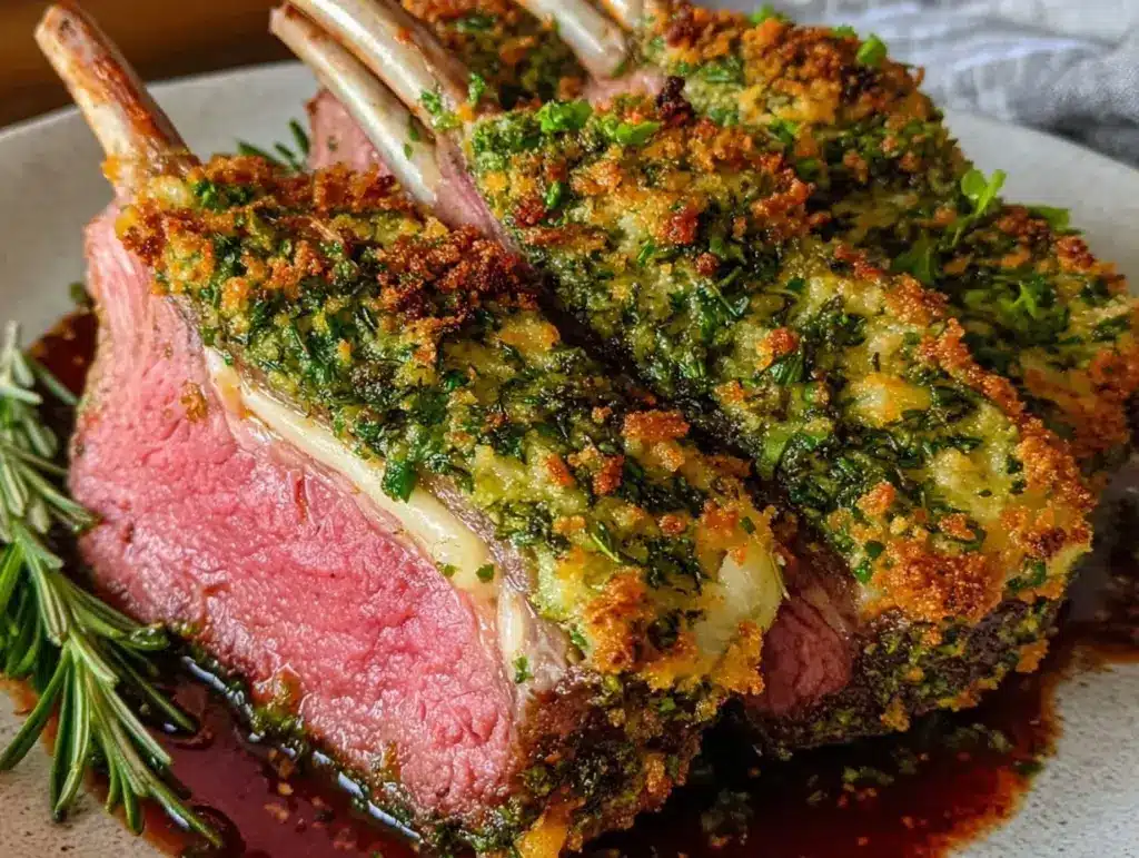 herb-crusted rack of lamb - featured image