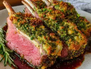 herb-crusted rack of lamb - featured image
