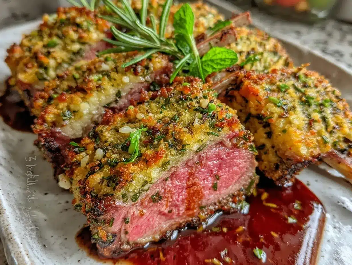 herb-crusted rack of lamb preparation steps