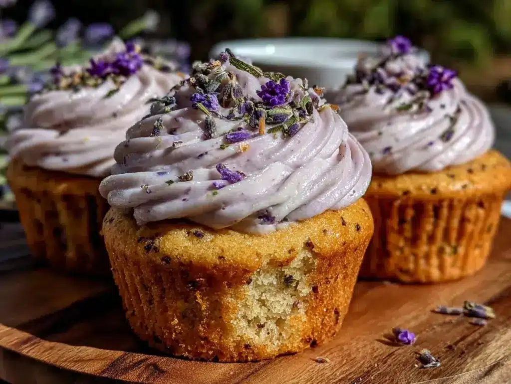 honey lavender cupcakes - featured image