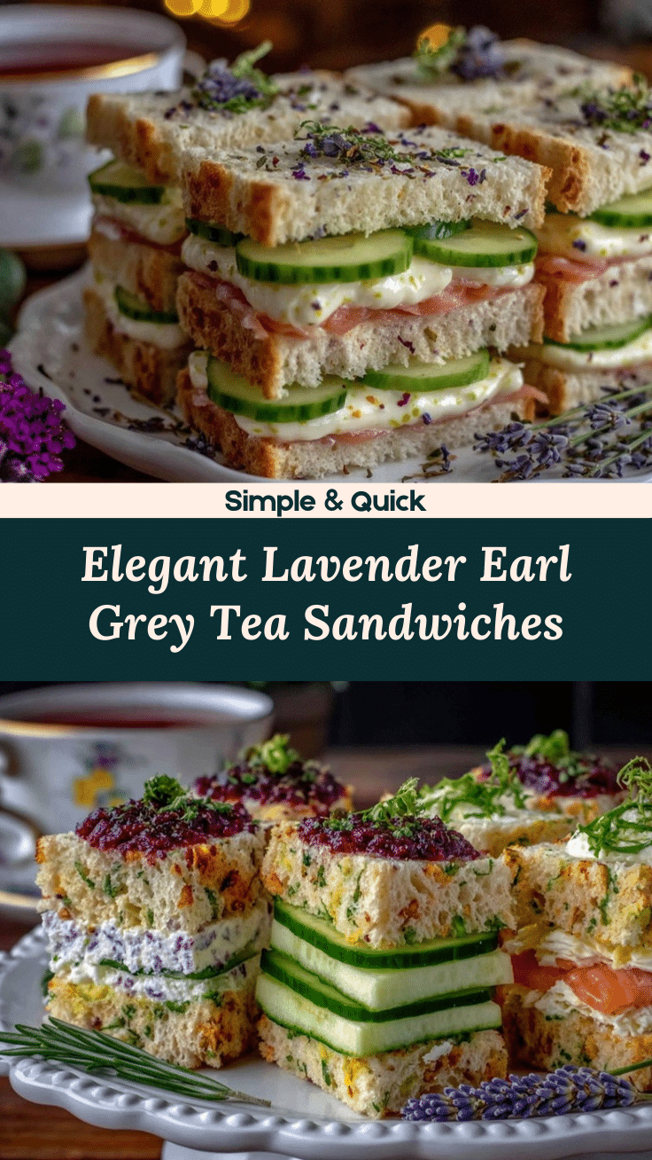 Lavender Earl Grey afternoon tea sandwiches recipe