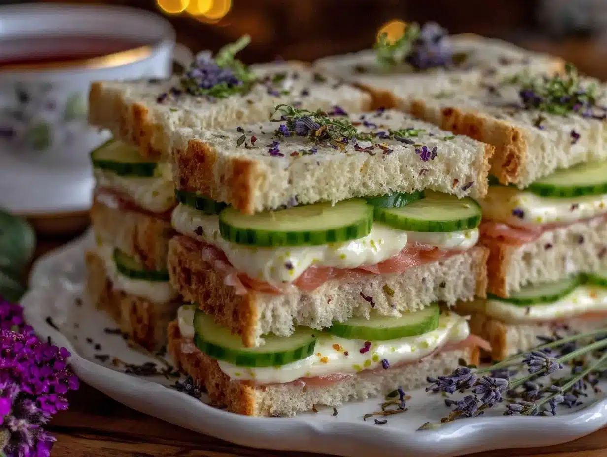 Lavender Earl Grey afternoon tea sandwiches - featured image