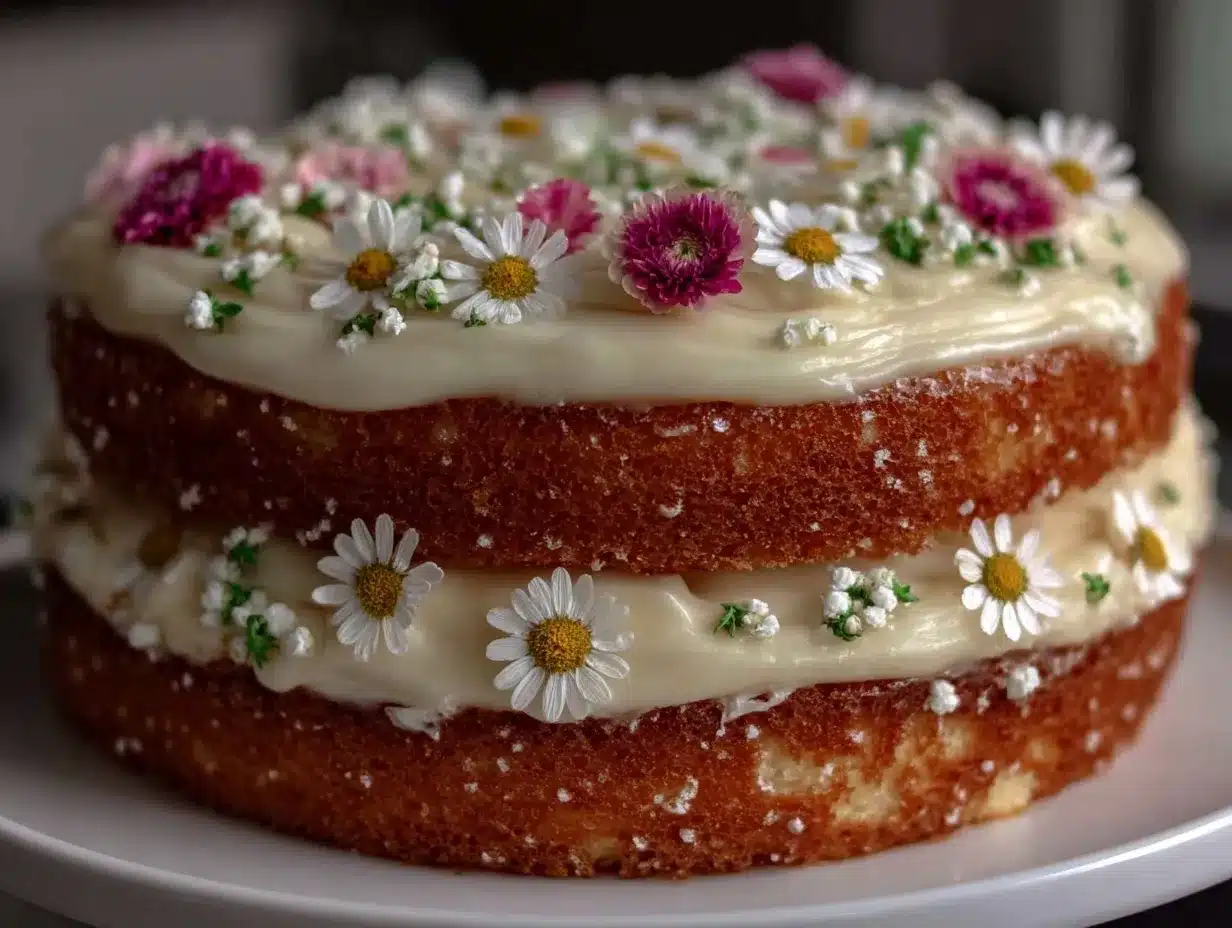 lemon elderflower naked cake preparation steps