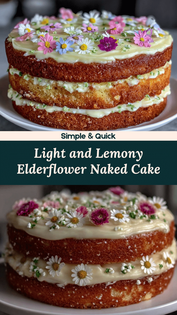 lemon elderflower naked cake recipe