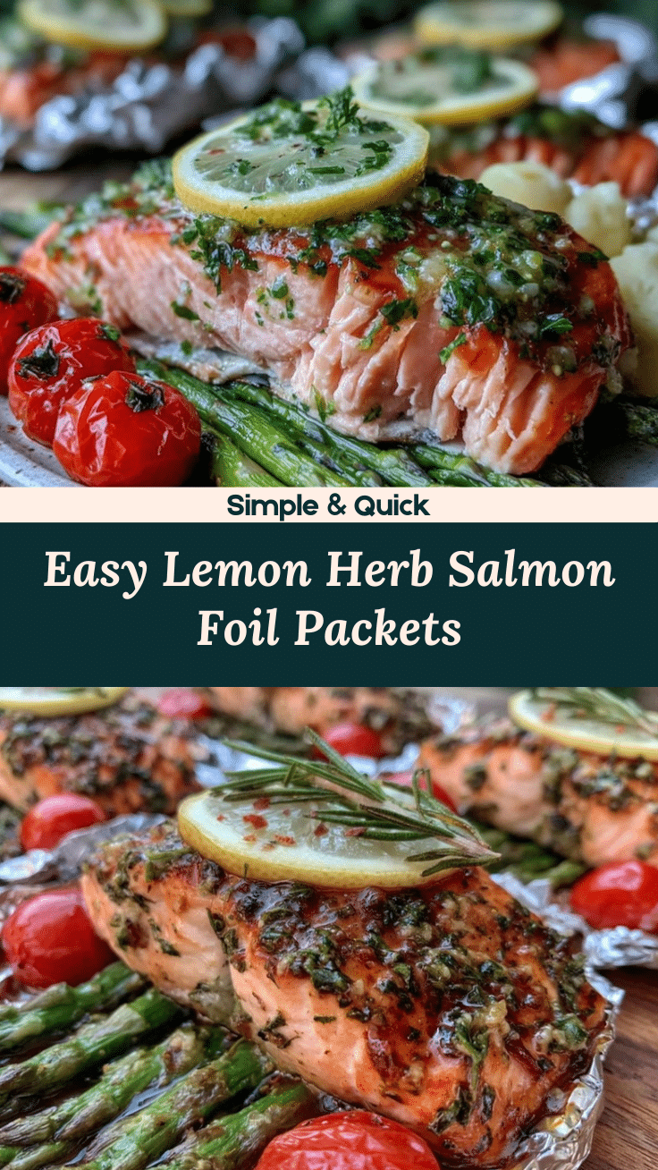 lemon herb salmon foil packets recipe