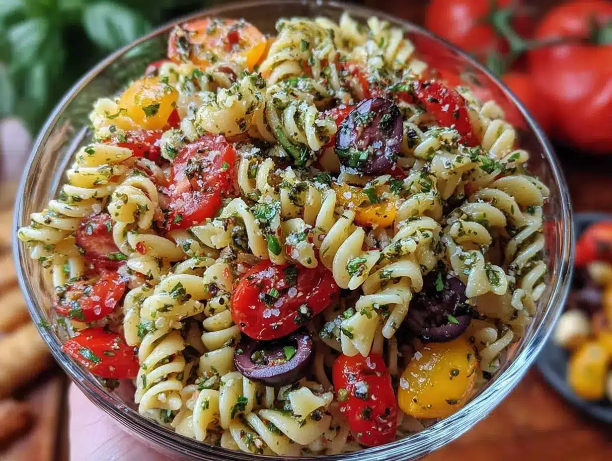 make-ahead grad party pasta salad preparation steps