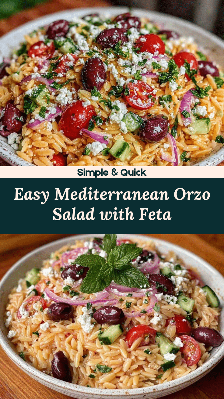 Mediterranean Orzo Pasta Salad recipe