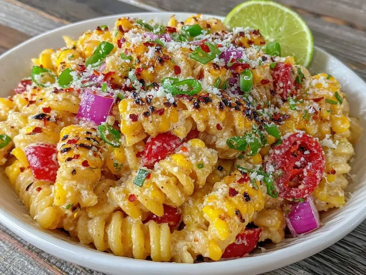 mexican street corn pasta salad preparation steps