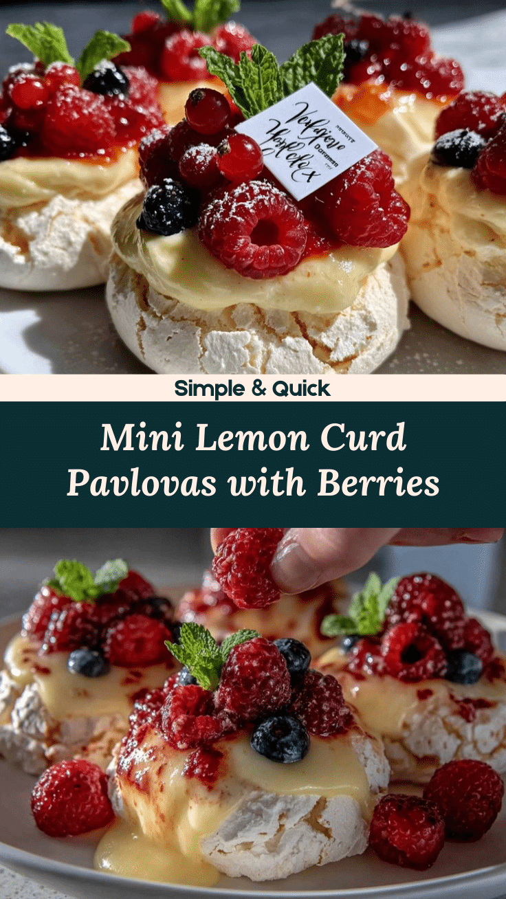 mini lemon curd pavlovas recipe