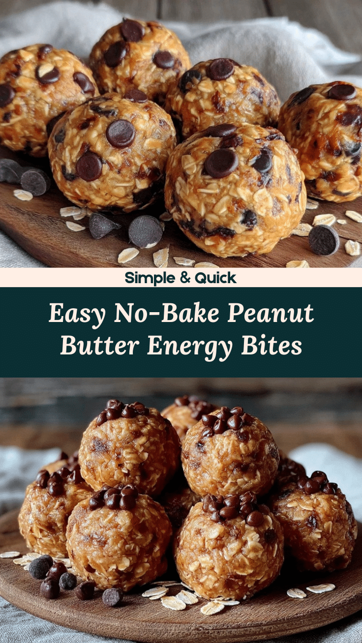 no-bake peanut butter oat energy bites recipe
