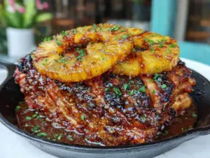 one-pan honey glazed ham - featured image