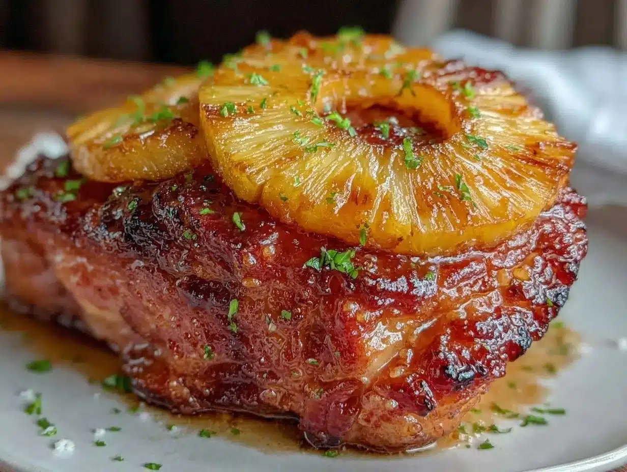 one-pan honey glazed ham preparation steps