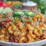 one-pot ground beef taco pasta - featured image