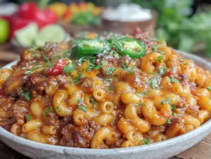 one-pot ground beef taco pasta - featured image