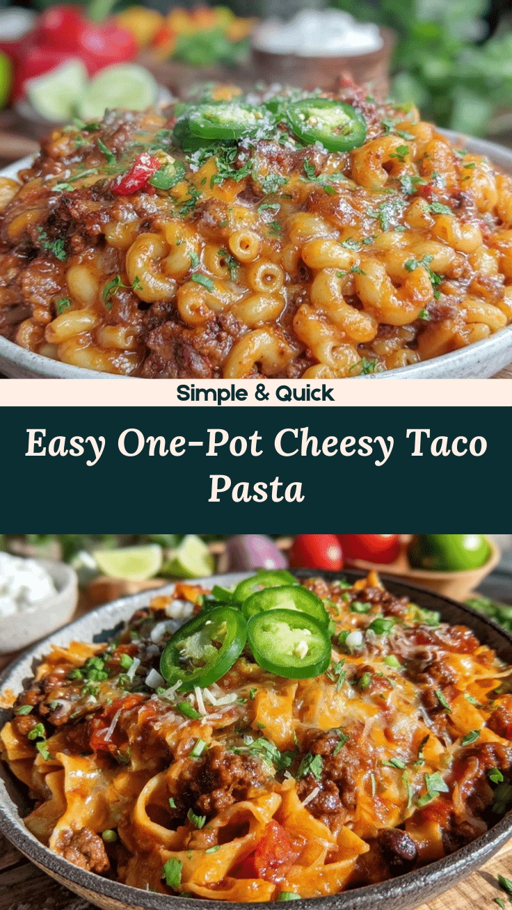 one-pot ground beef taco pasta recipe