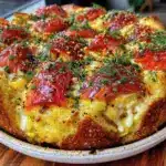 overnight bagel breakfast casserole - featured image