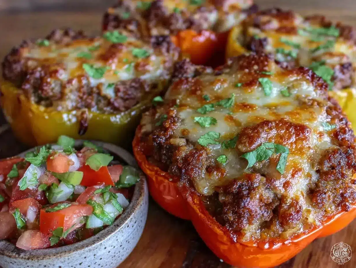 savory cheesy stuffed bell peppers preparation steps