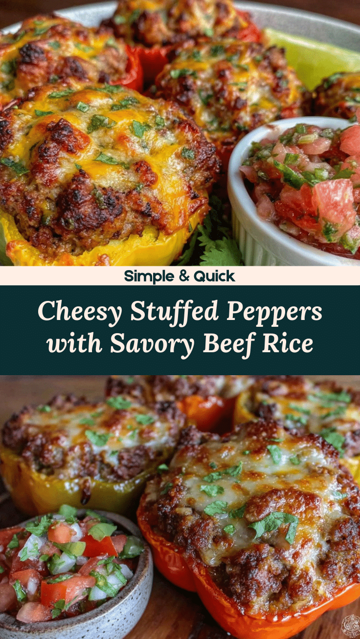 savory cheesy stuffed bell peppers recipe