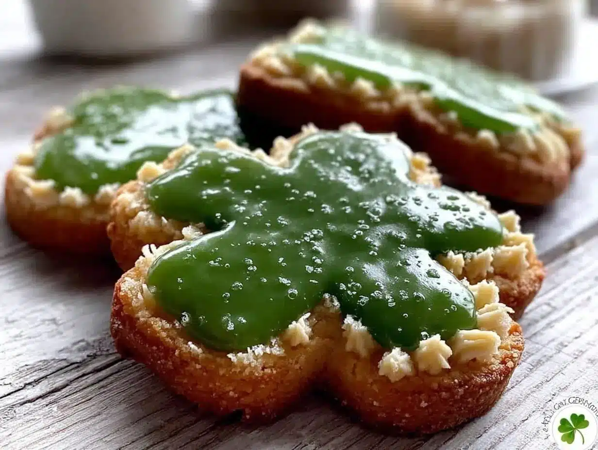 shamrock-shaped shortbread cookies preparation steps