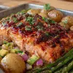 sheet pan cajun salmon - featured image