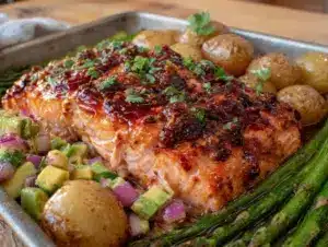 sheet pan cajun salmon - featured image