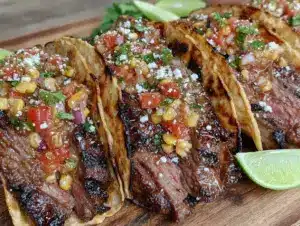 sheet pan carne asada tacos - featured image