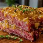 slow cooker corned beef brisket - featured image