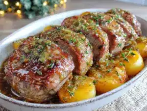 slow cooker honey garlic pork tenderloin - featured image
