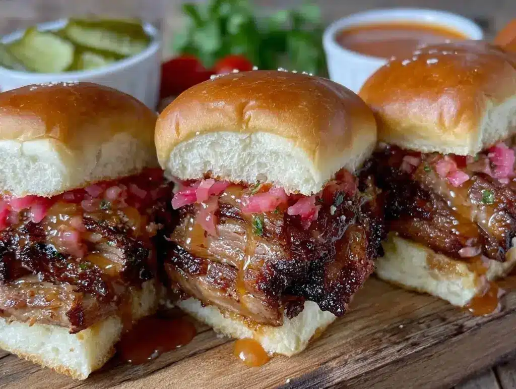 smoked brisket sliders - featured image