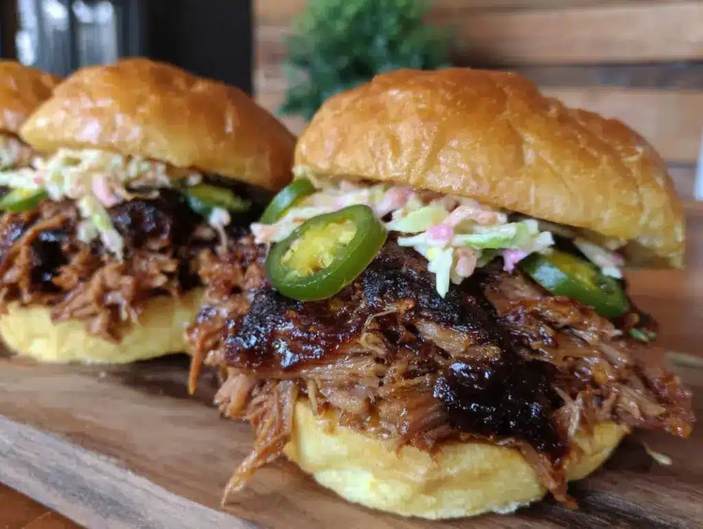 smoked pulled pork sliders - featured image