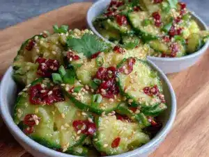 viral cucumber salad - featured image