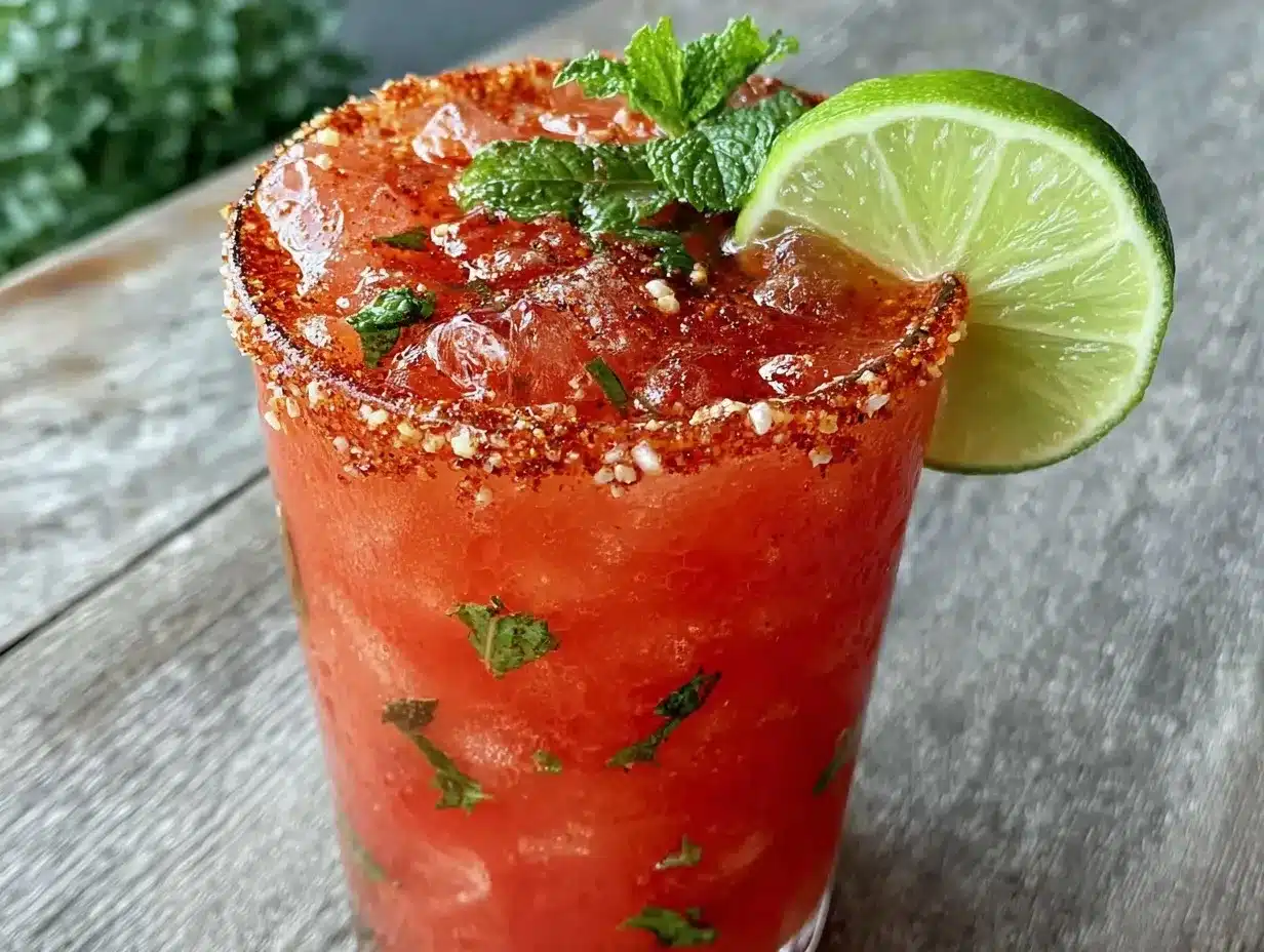 watermelon mint agua fresca preparation steps