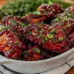baked korean gochujang wings - featured image