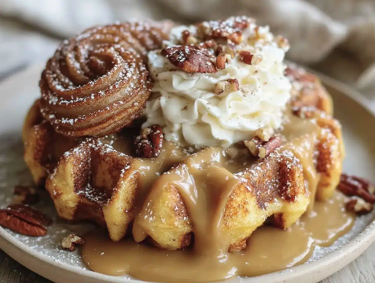 churro waffle sundae bar preparation steps