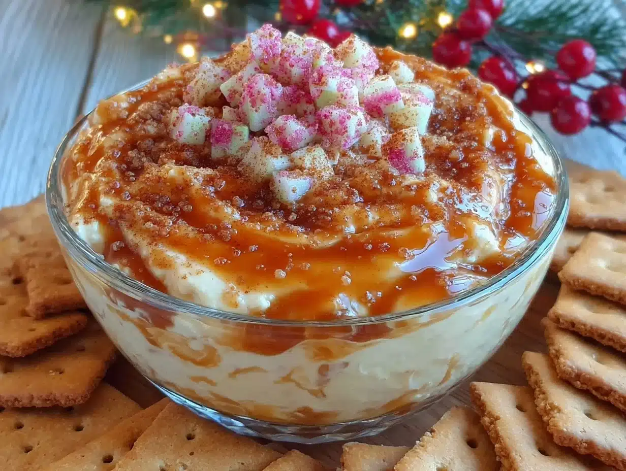 creamy caramel apple dip - featured image