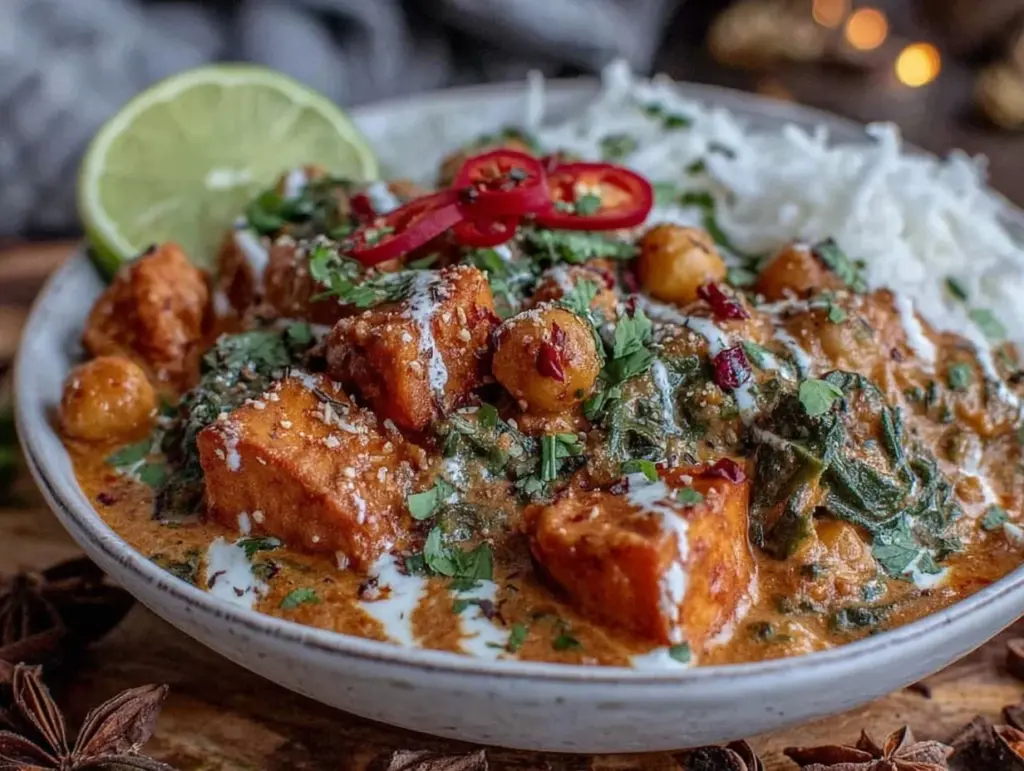 creamy chickpea coconut curry - featured image