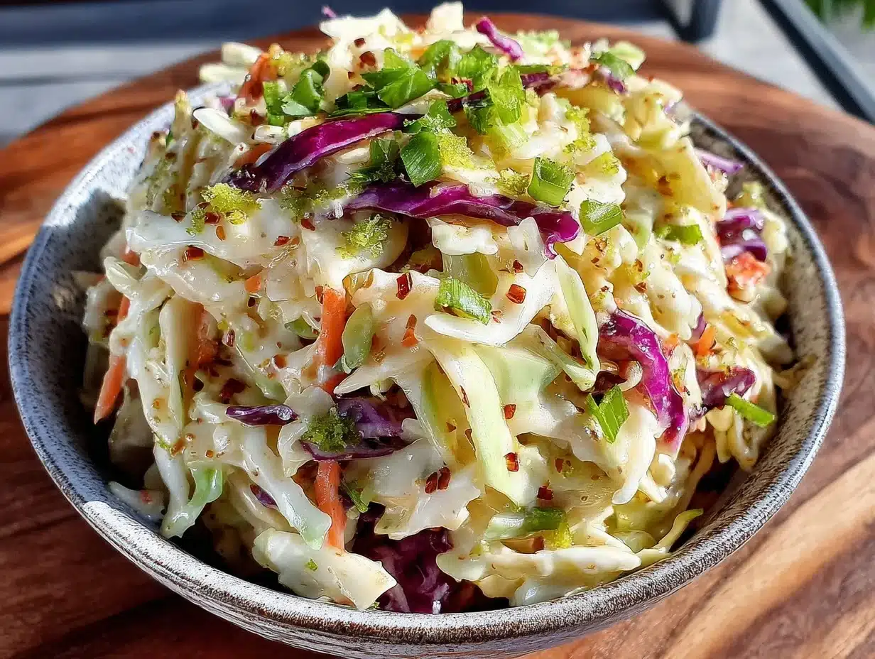 creamy cilantro lime coleslaw - featured image